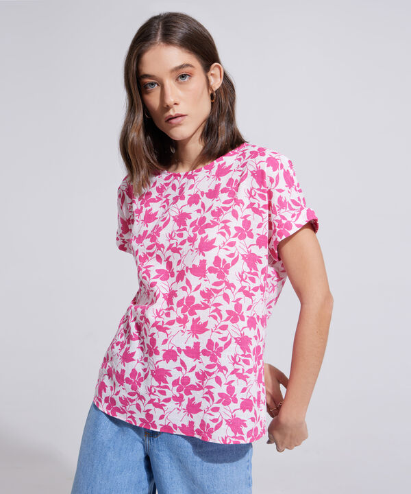 Blusa Manga Corta Corrida Estampada image number null