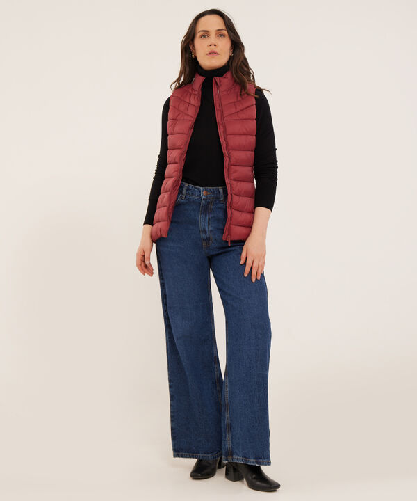 Chaleco Acolchado con Bolsillos en Rib