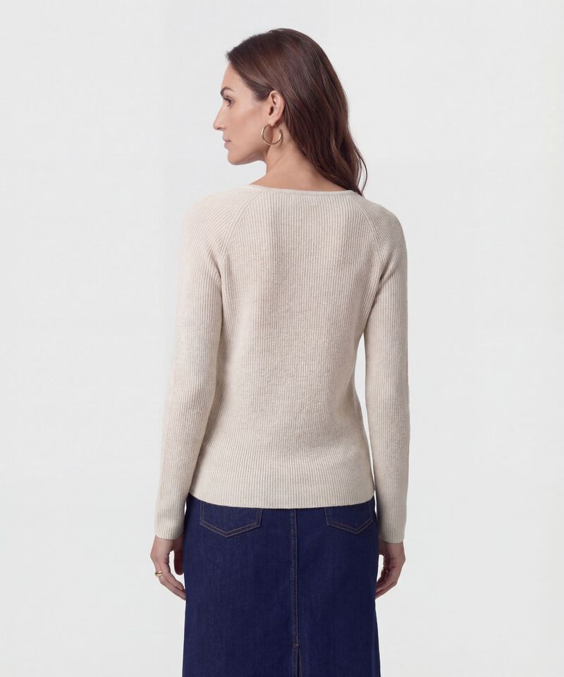 Saco De Punto Cuello En V Mujer