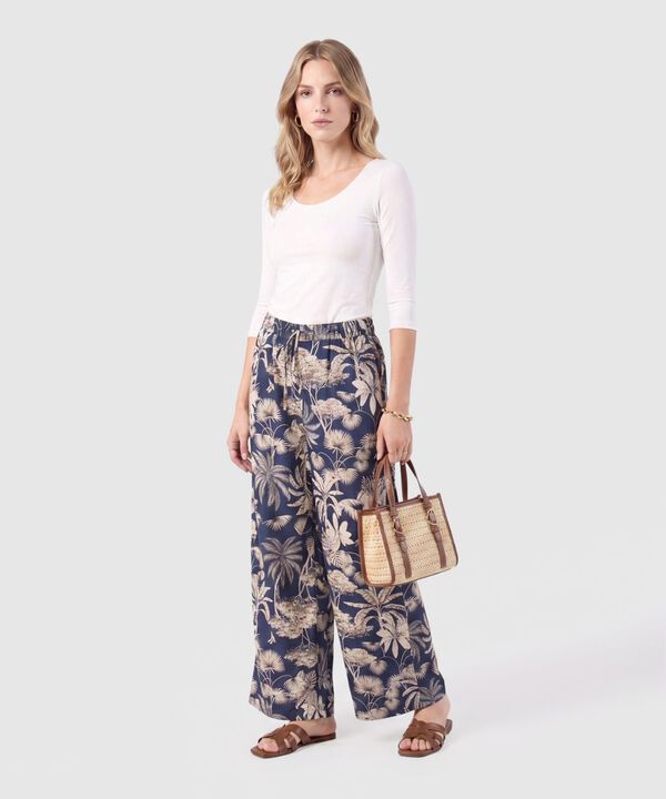 Pantal&oacute;n Amplio Con Cord&oacute;n Mujer