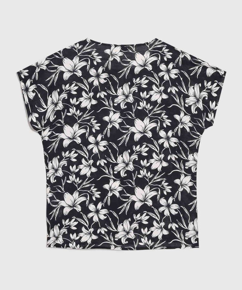 Blusa Estampada Cuello Redondo 