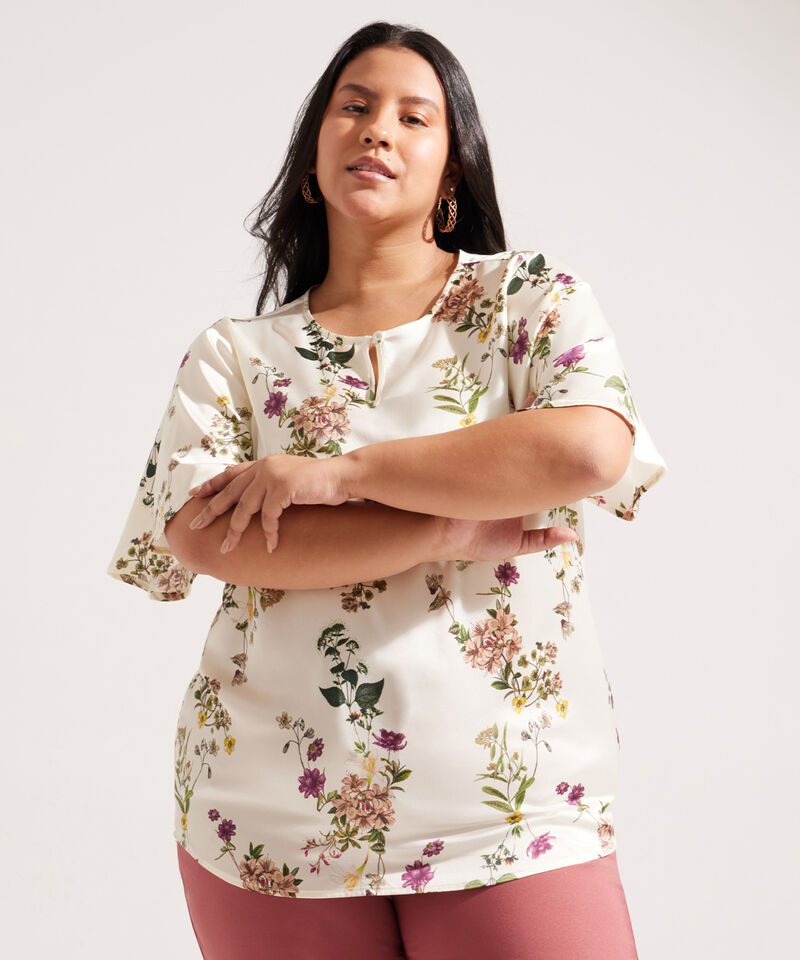 Blusa Manga Corta con Estampado