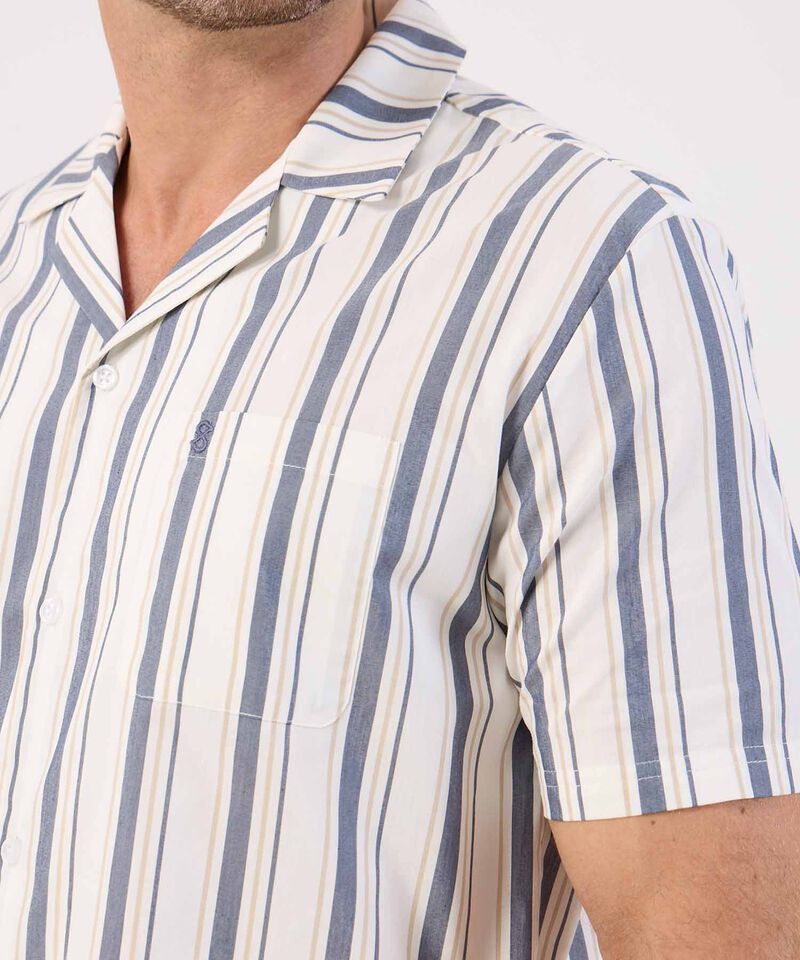 Pijama A Rayas Con Bolsillo Para Hombre