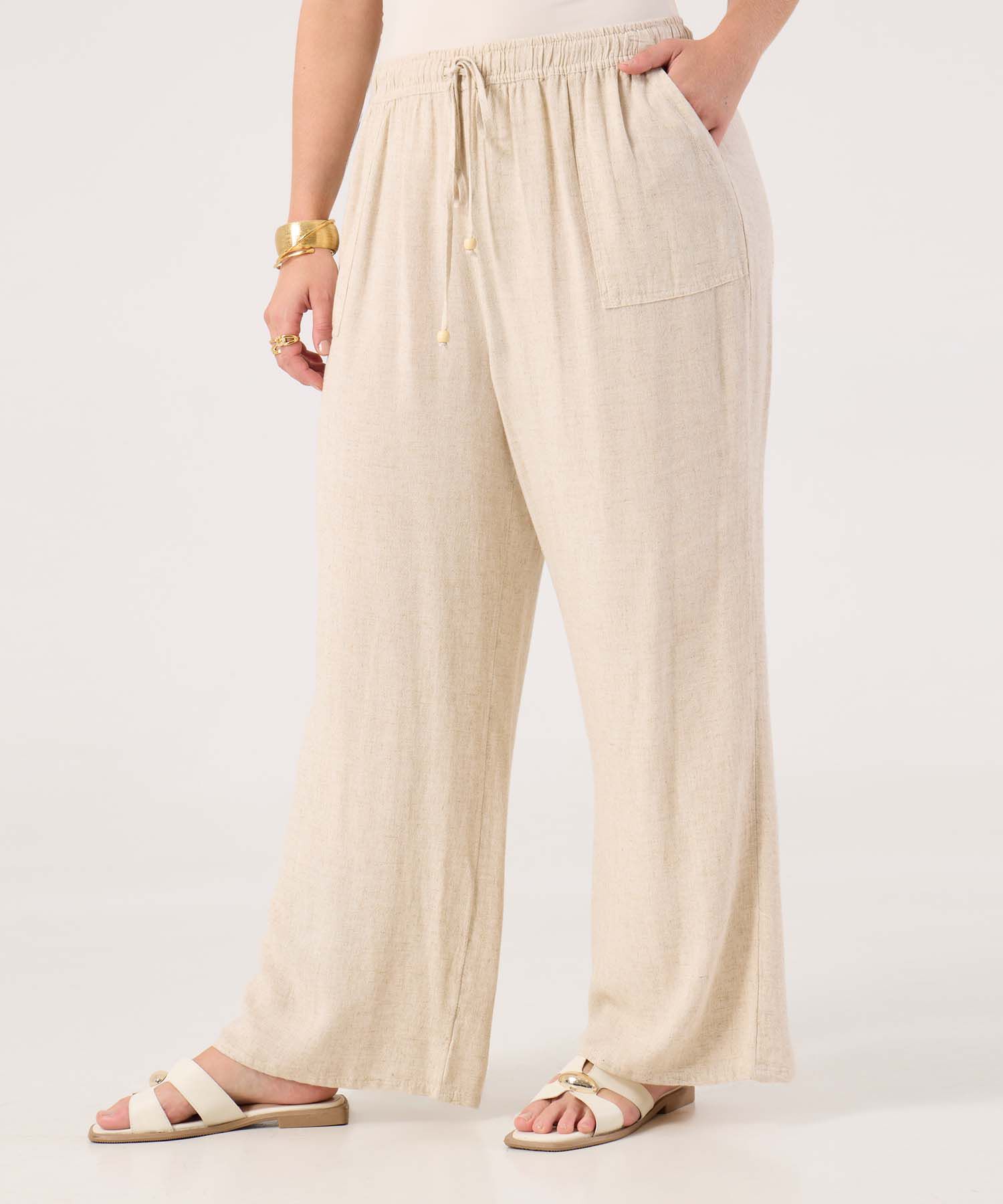 Pantalon Con Elastico En Pretina Para Mujer
