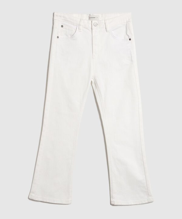 Jeans Cropped Flare Off White  image number null