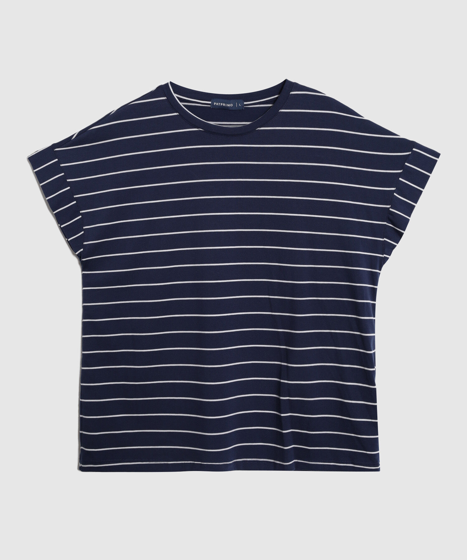 Camiseta Para Mujer Estilo N&aacute;utico Manga Corta Holgada