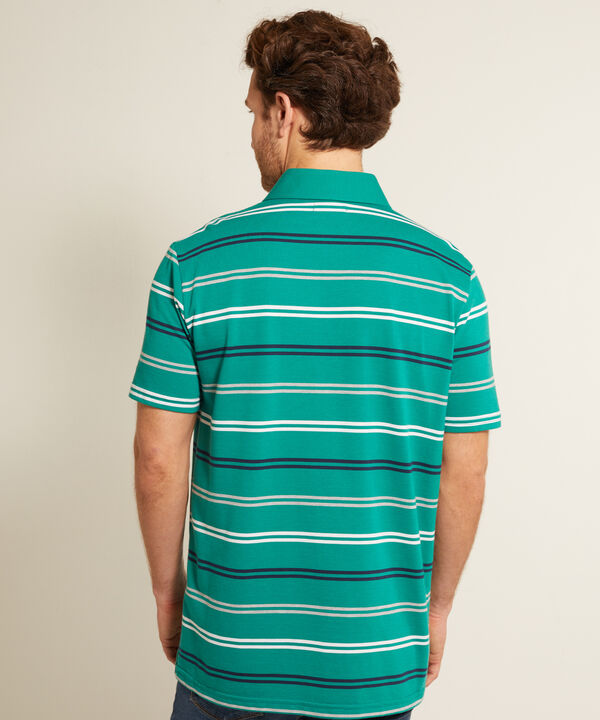 Polo Listadora, Cuello Maquina Y Con Bolsillos