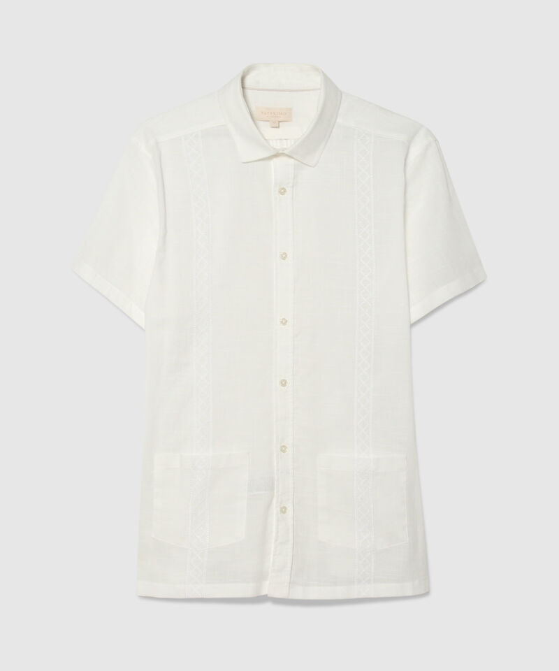 Camisa Guayabera Cuello Camisero Bon Bolsillo