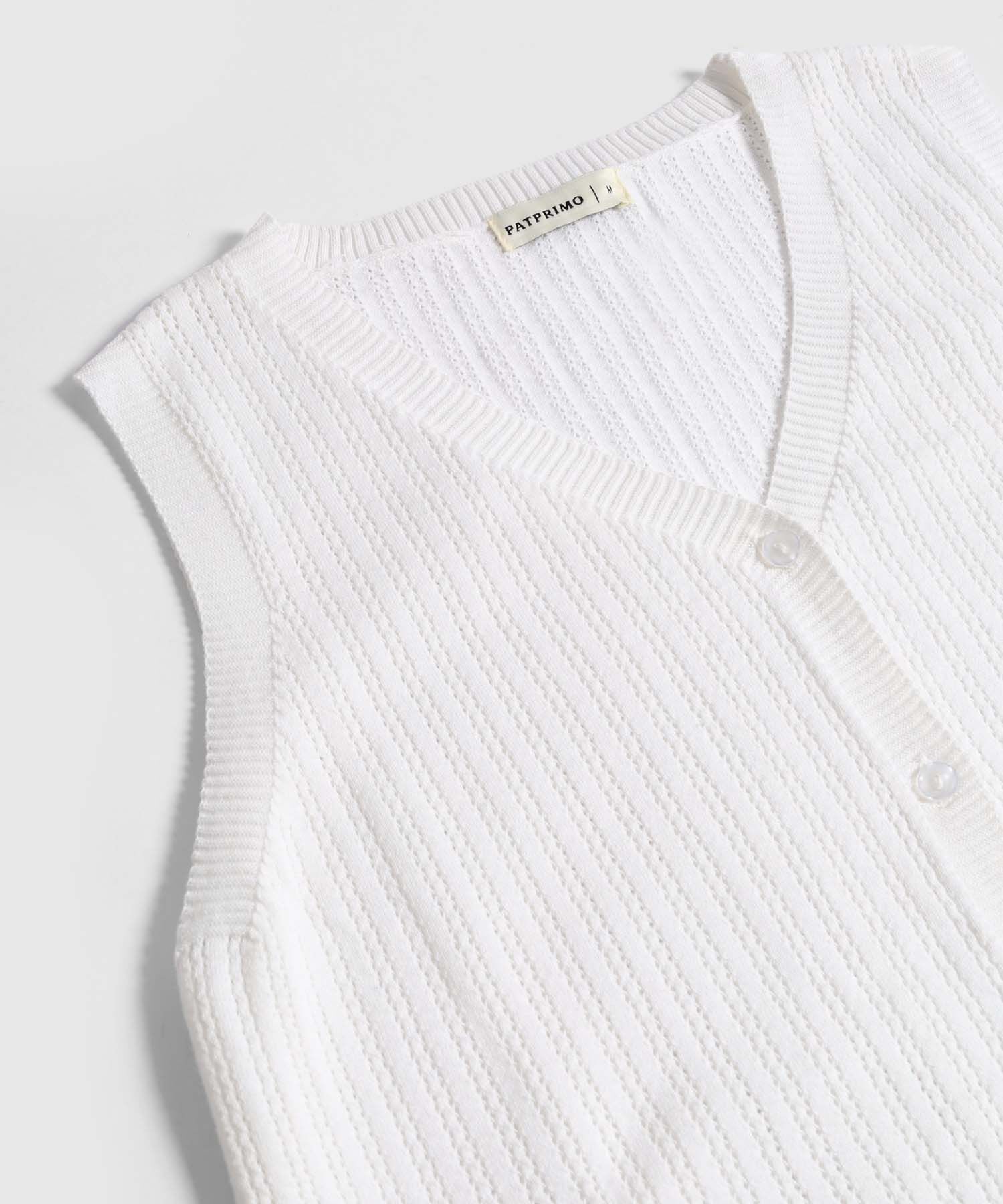 Chaleco Tejido con Perilla de Botones para Mujer