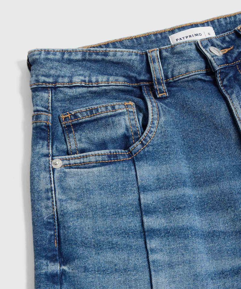 Jean Recto con Costuras Frontales para Mujer