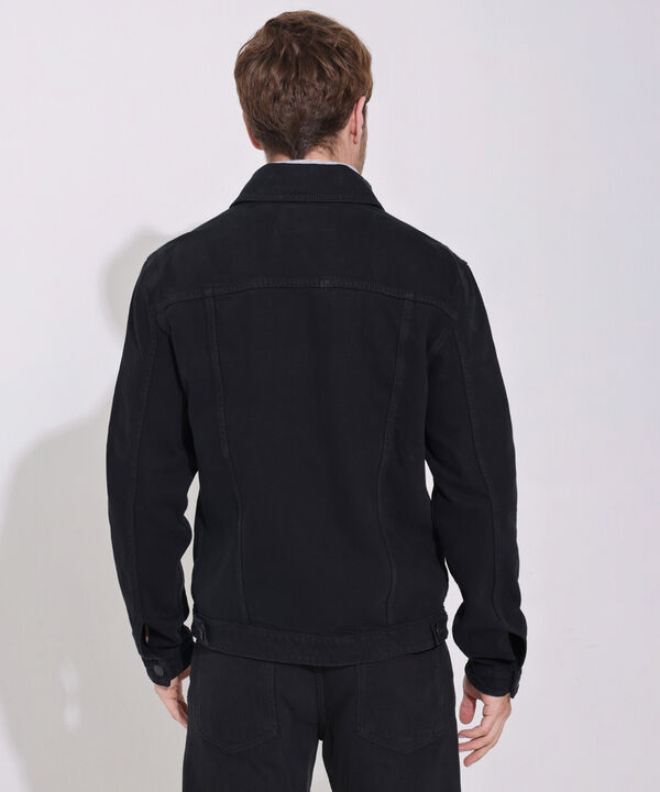 Chaqueta Trucker Tono Negro