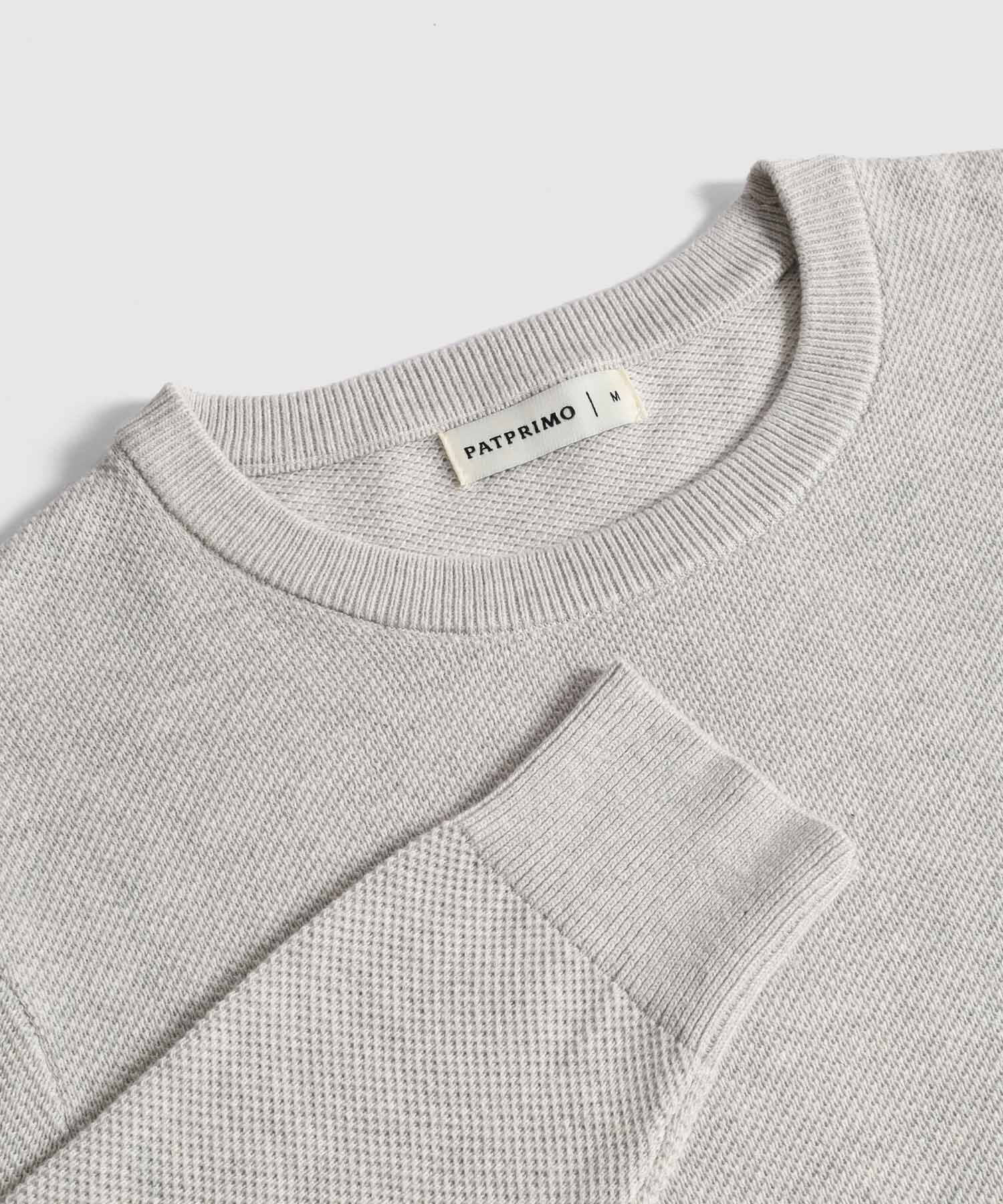 Buzo de Tejido con Textura y Cuello Redondo Para Hombre