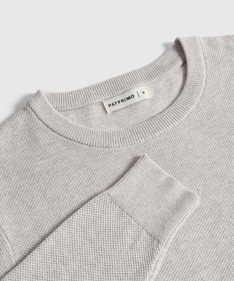 Buzo de Tejido con Textura y Cuello Redondo Para Hombre