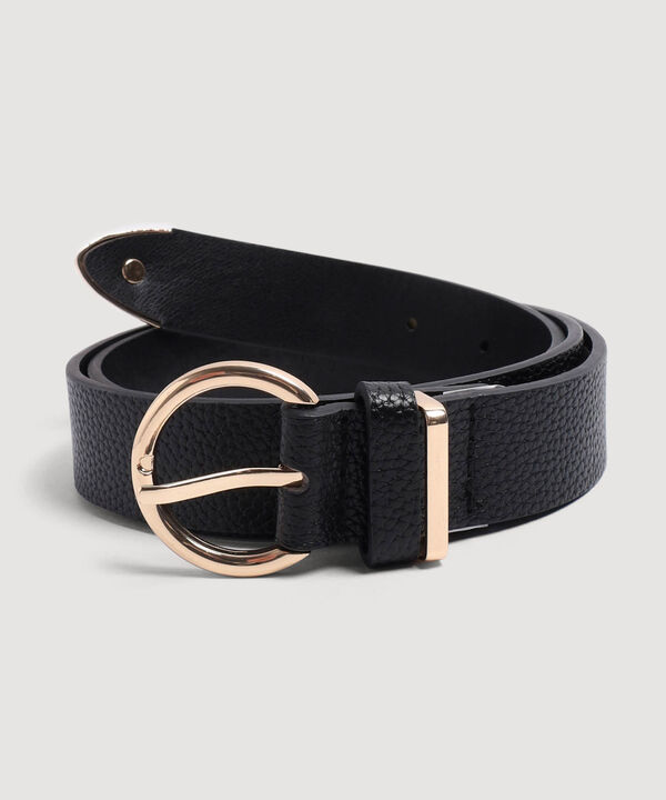 Cinturón Banda Fina Hebilla Argolla Elegante Mujer image number null