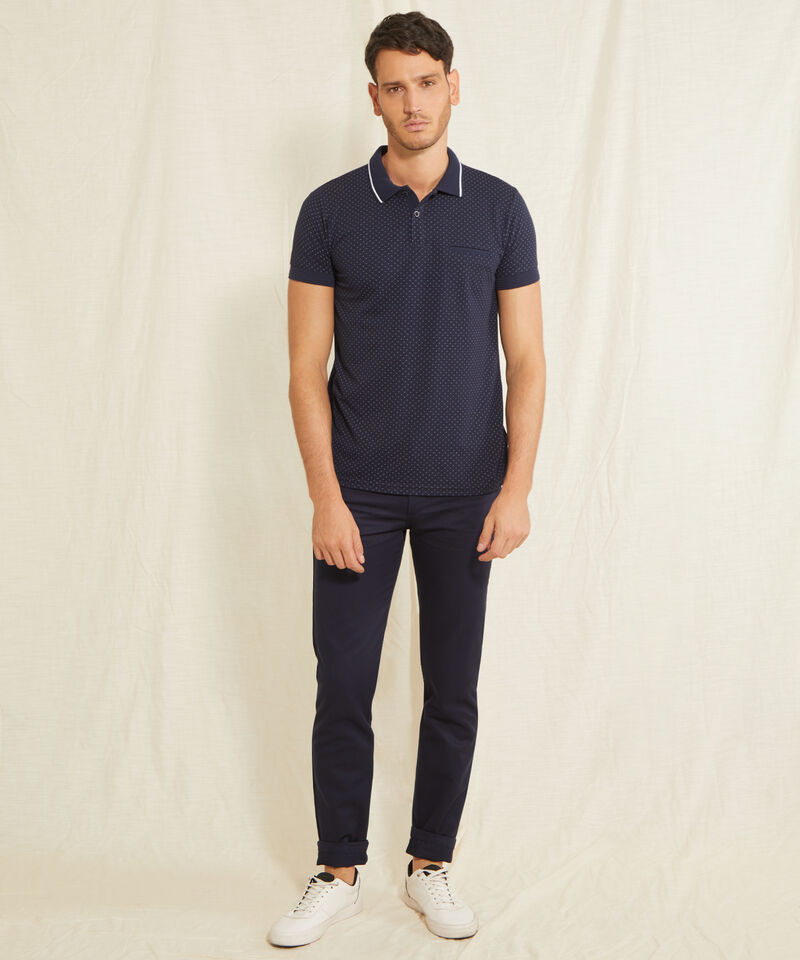 Polo Cuello Tejido Estampada