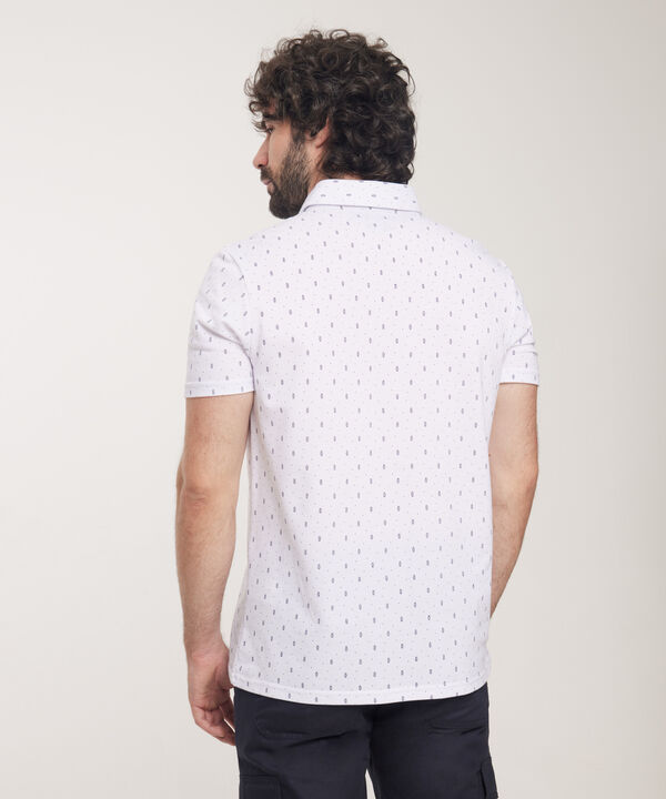 Polo Cuello Maquina Estampada Con Bolsillo