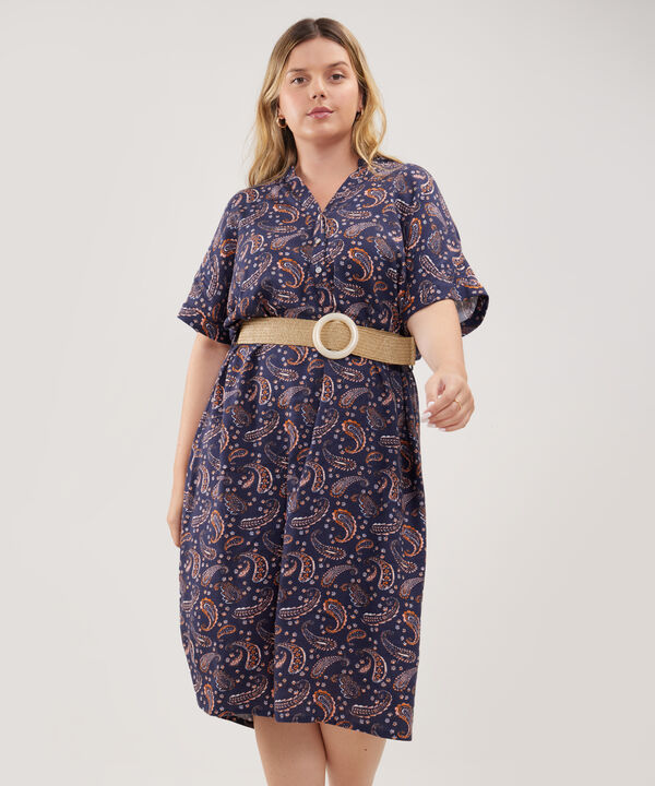 Vestido Manga Corta Talego Con Pechera image number null
