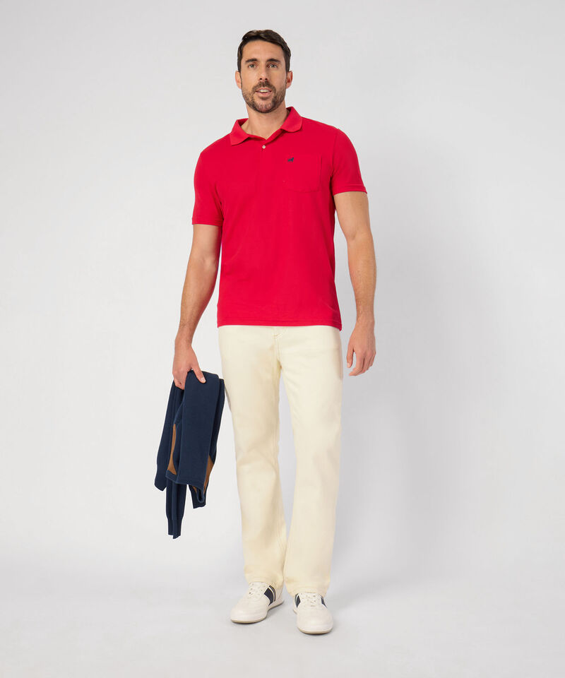 Polo Manga Corta Bolsillo con Bordado Hombre