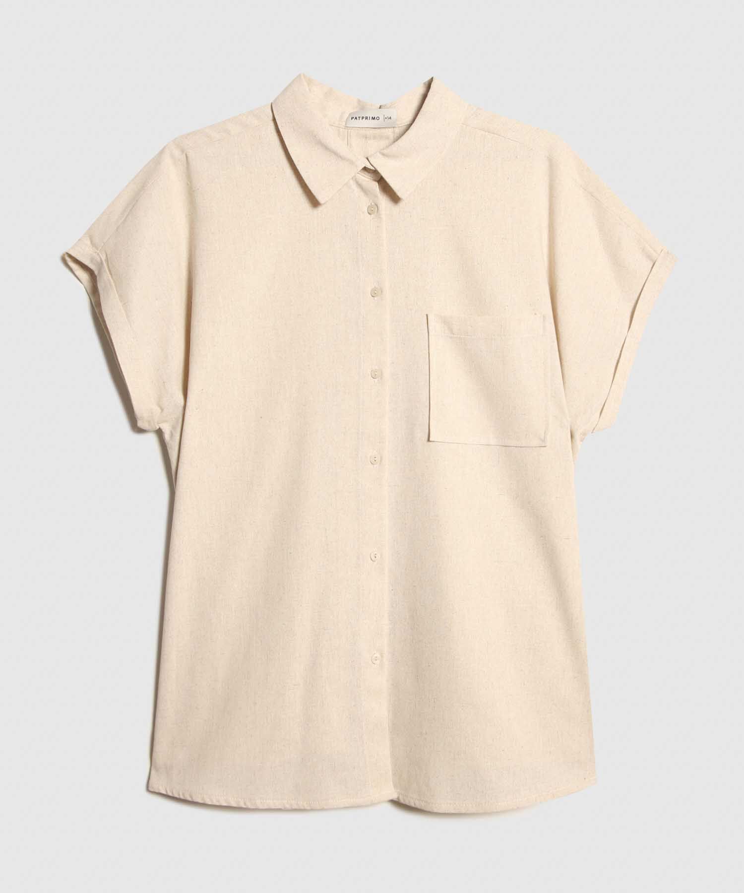 Camisa en Efecto Lino