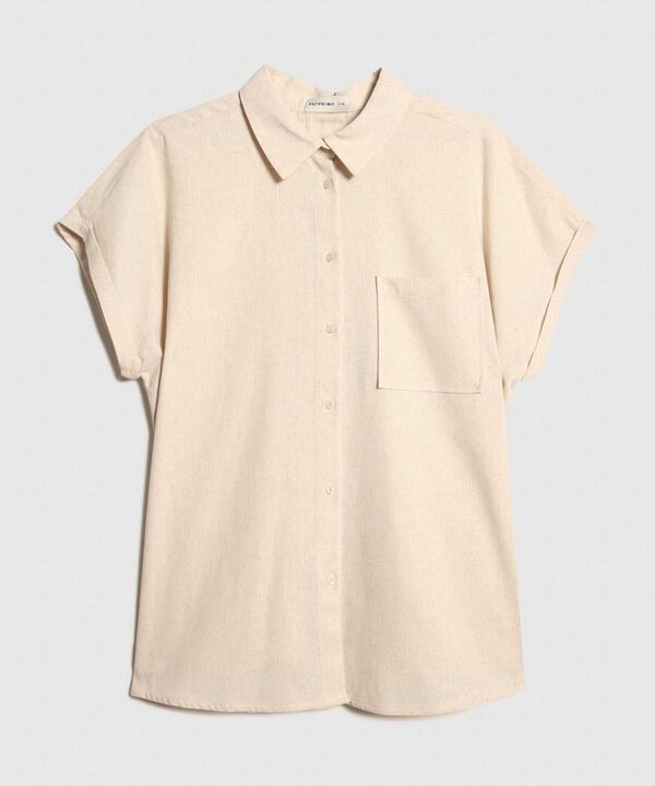 Camisa en Efecto Lino