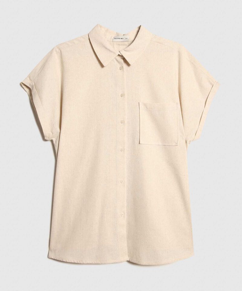 Camisa en Efecto Lino