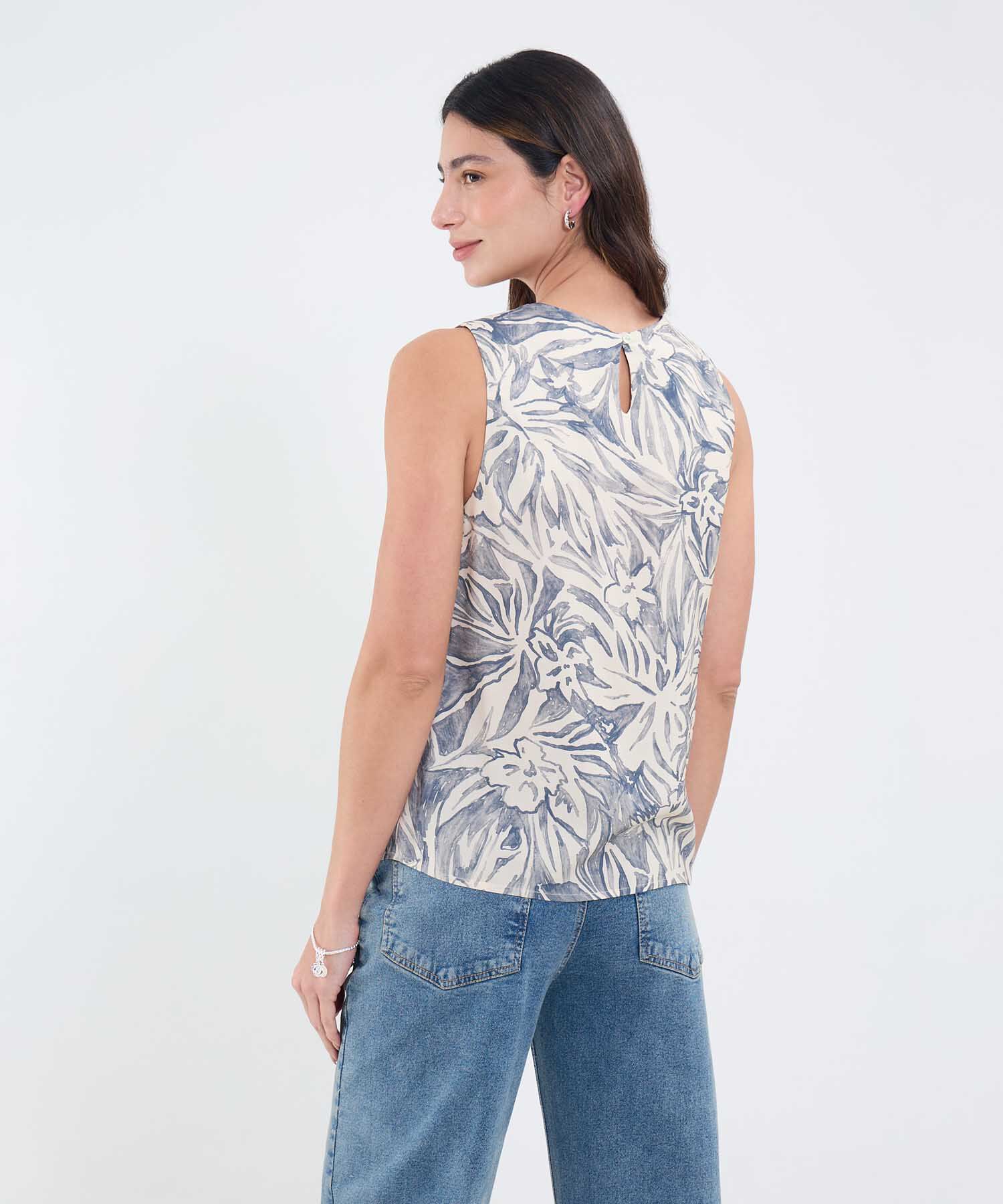 Blusa Manga Sisa Estampada