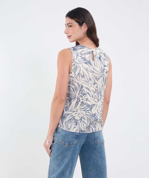 Blusa Manga Sisa Estampada