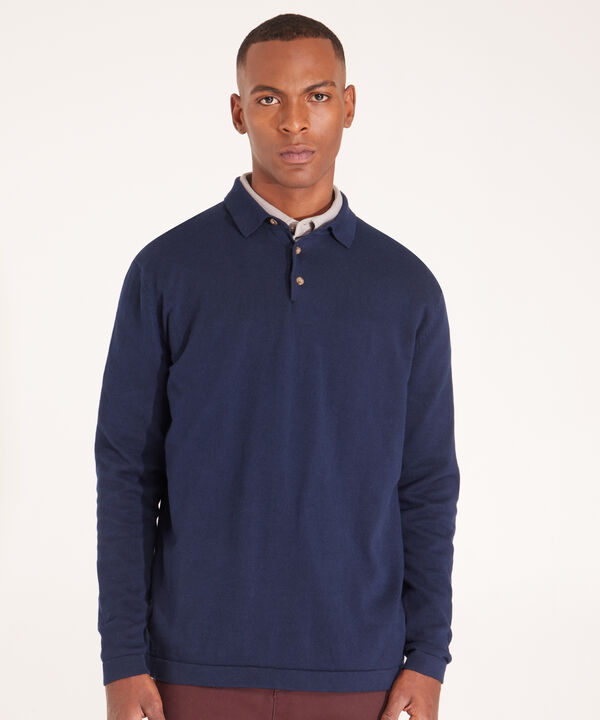 Saco Manga Larga Cuello Tipo Polo image number null