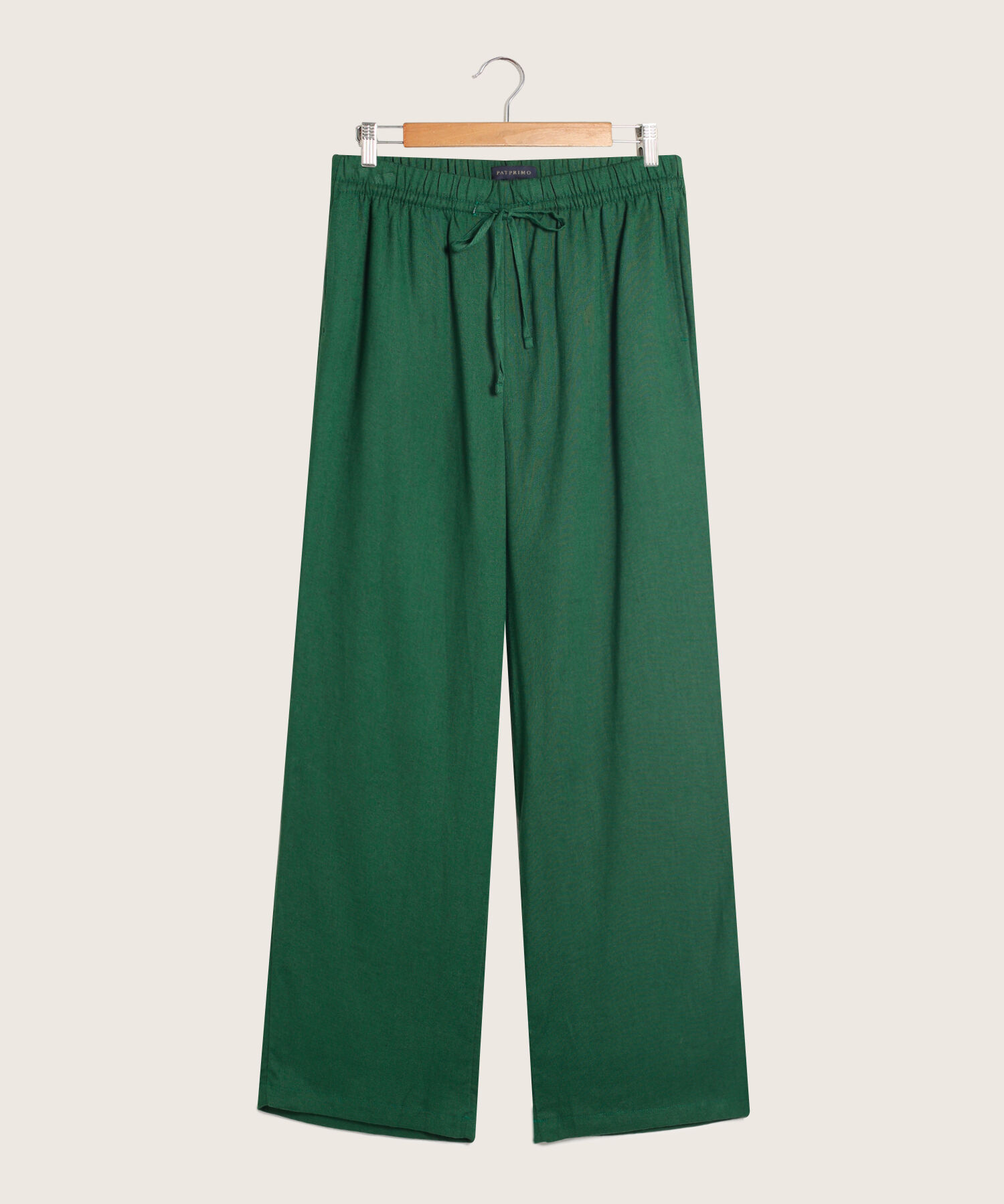 Pantalón Fluido En Lino Bota Amplia