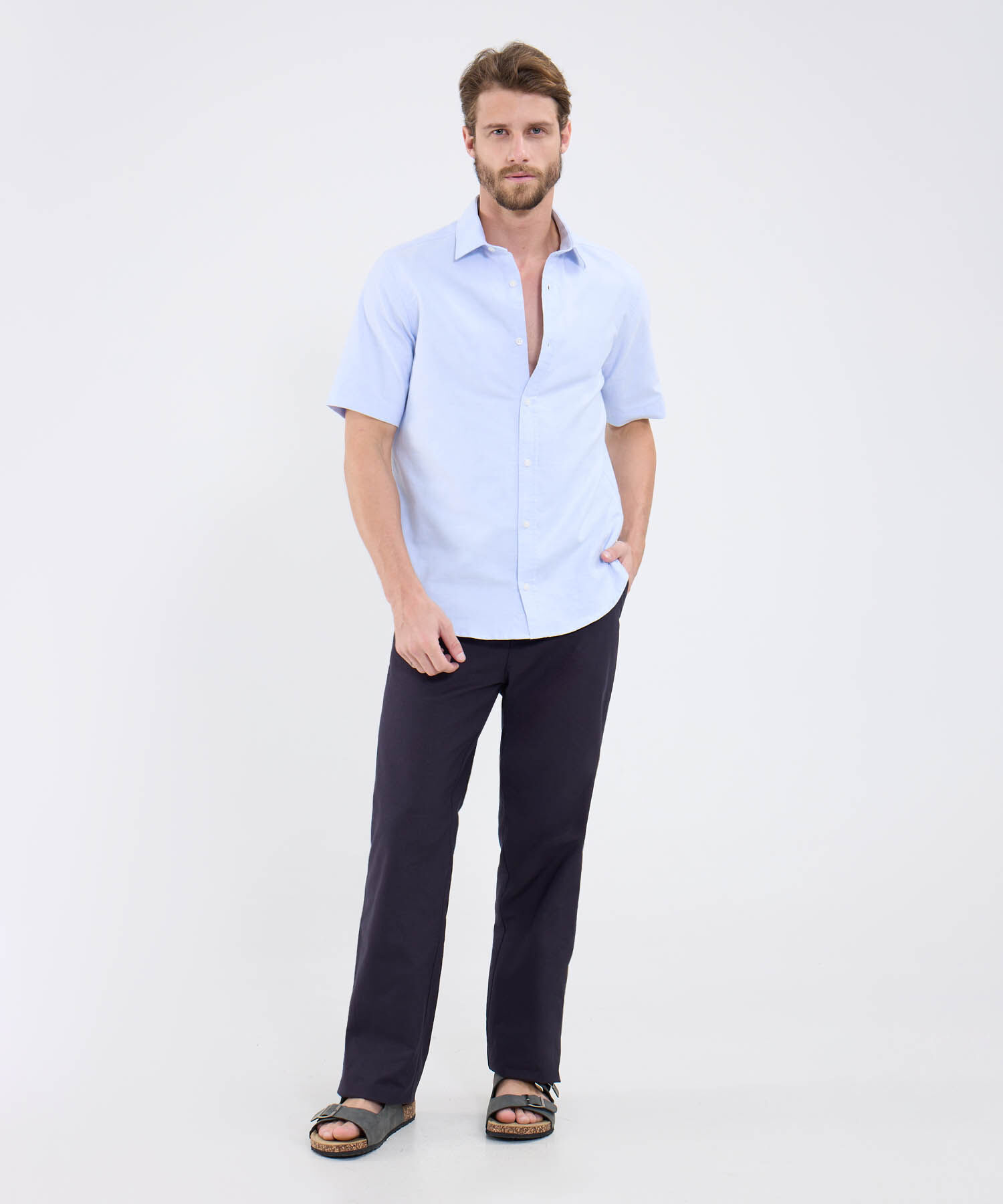 Camisa Oxford Unicolor