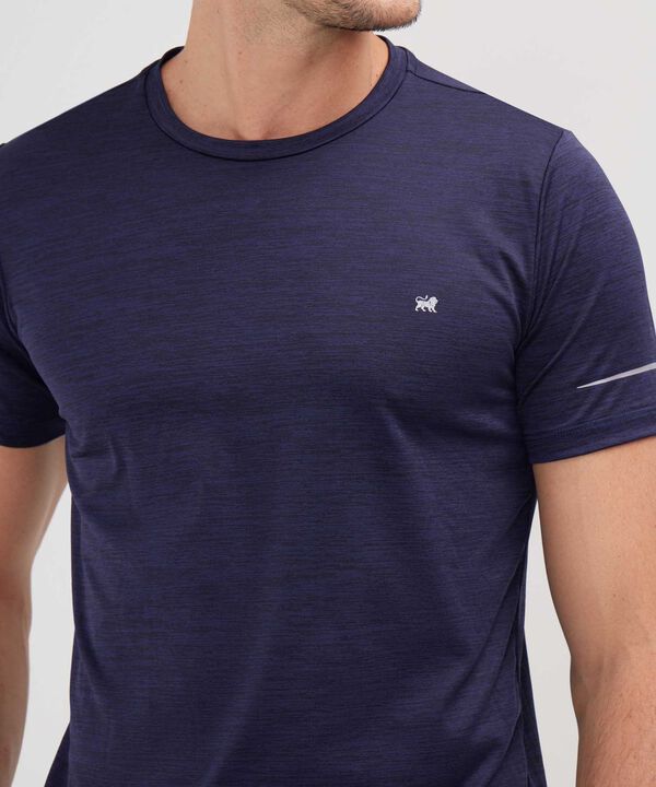 Camiseta Para Hombre De Dise&ntilde;o Deportivo, Cuello Redondo, Manga Corta