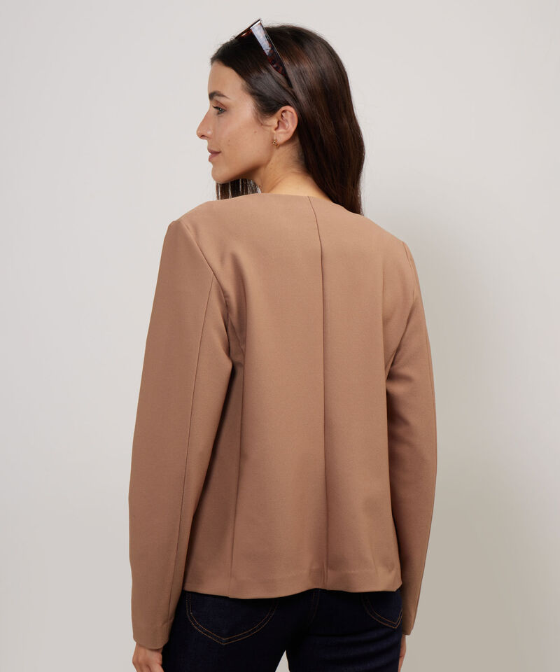Saco Unicolor Tipo Blazer Desestructurado