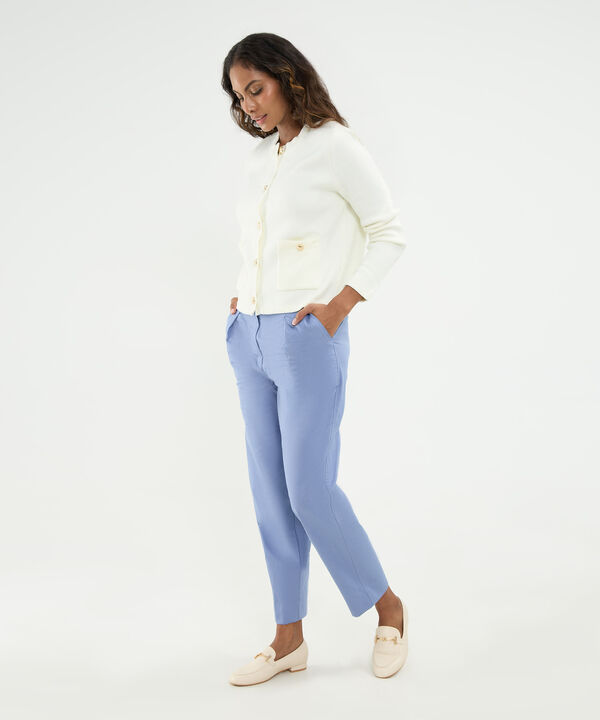 Saco Cardigan Con Botones Nauticos Para Mujer image number null