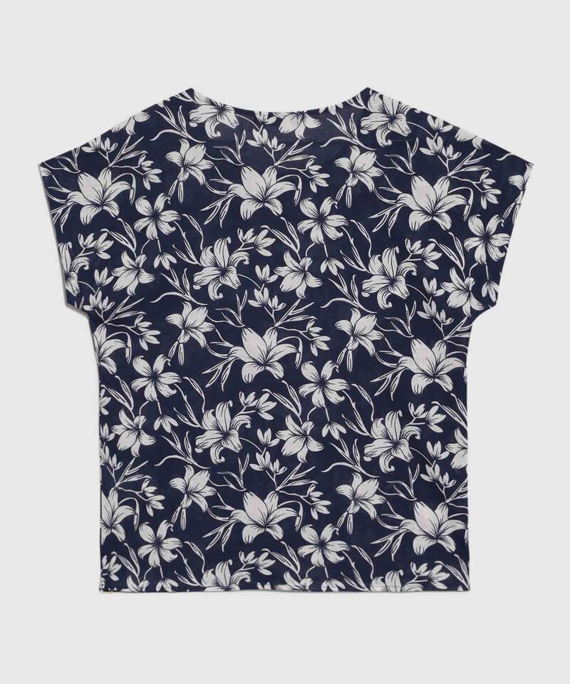 Blusa Estampada Cuello Redondo 