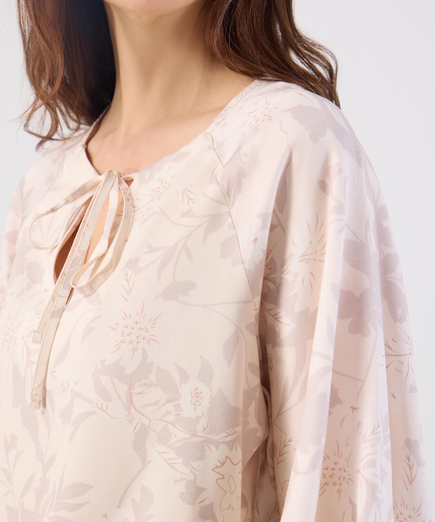 Blusa Para Mujer Lazo En Cuello Manga Corta Suelta