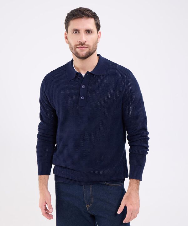 Saco Unicolor Tipo Polo Para Hombre image number null
