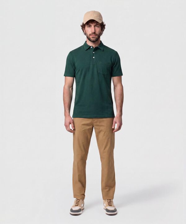 Polo Con Bolsillo De Parche Para Hombre