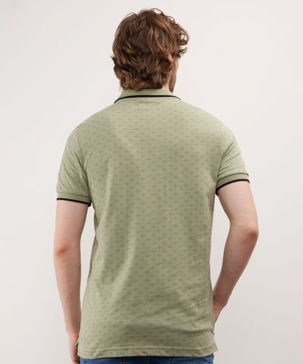 Polo Estampada, Cuello Tejido