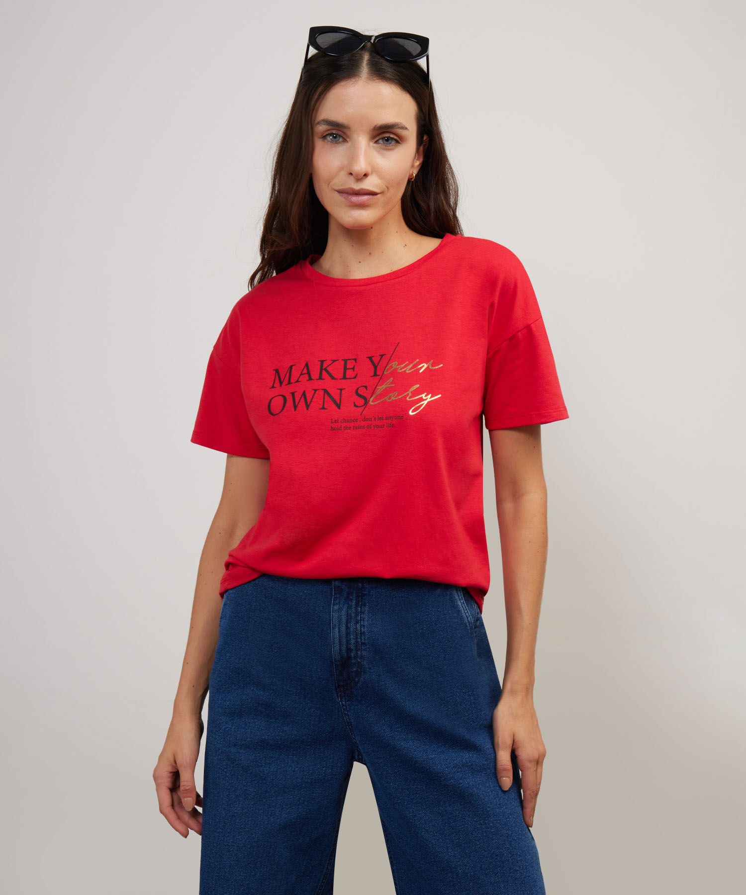 Camiseta Manga Corta Corrida Con Screen En Frente