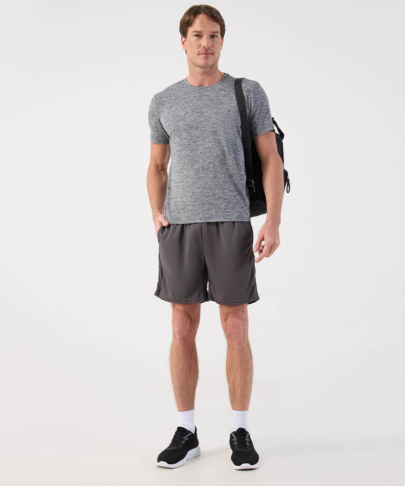 Bermuda Punto Unicolor Con Bolsillos