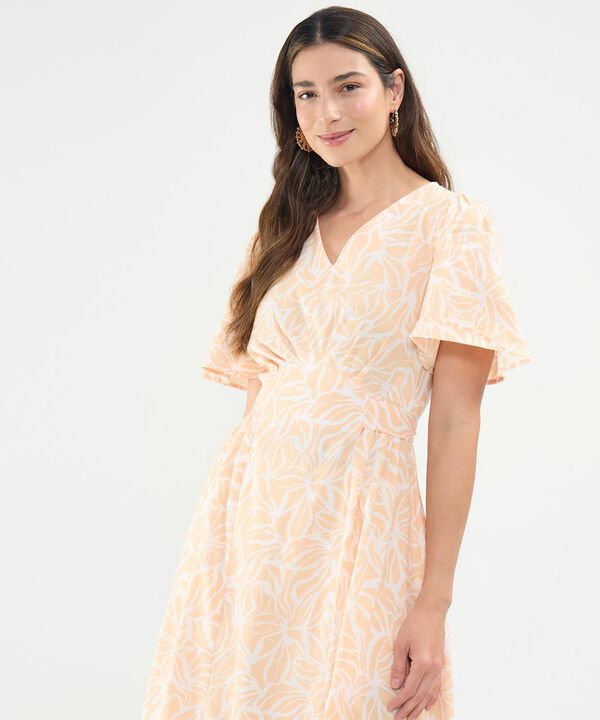 Vestido Estampado con Escote en V image number null