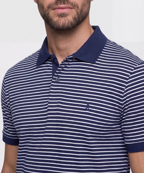 Polo Hombre Manga Corta A Rayas