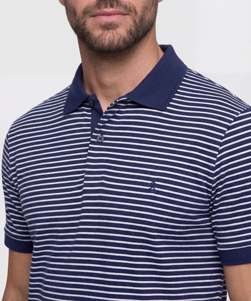 Polo Hombre Manga Corta A Rayas