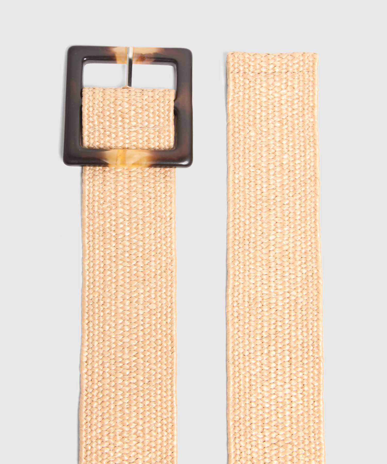 Cinturón Trenzado Para Mujer Con Hebilla Cuadrada