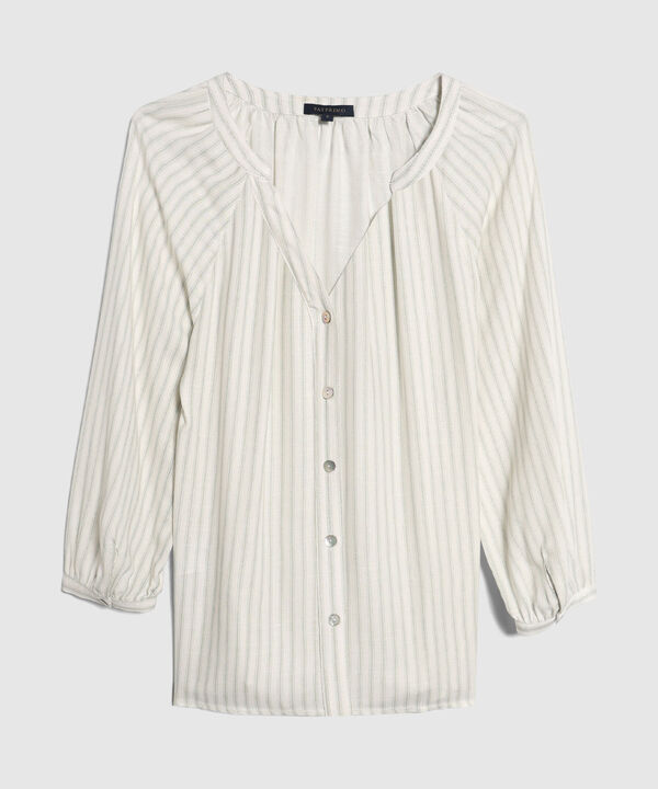 Blusa Manga Tres Cuartos Cuello Neru Estampada