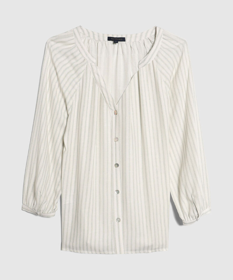 Blusa Manga Tres Cuartos Cuello Neru Estampada