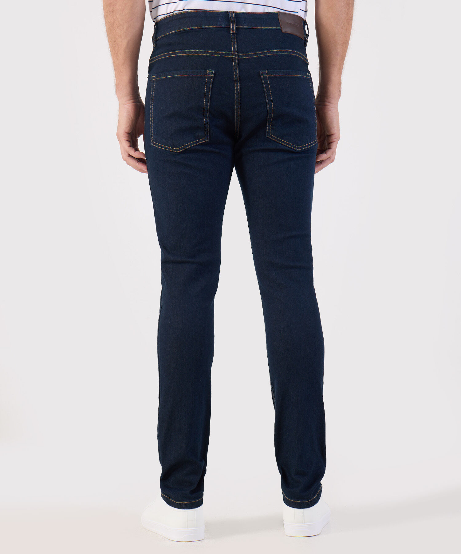 Jean Slim Fit Cl&aacute;sico Azul Oscuro Para Hombre