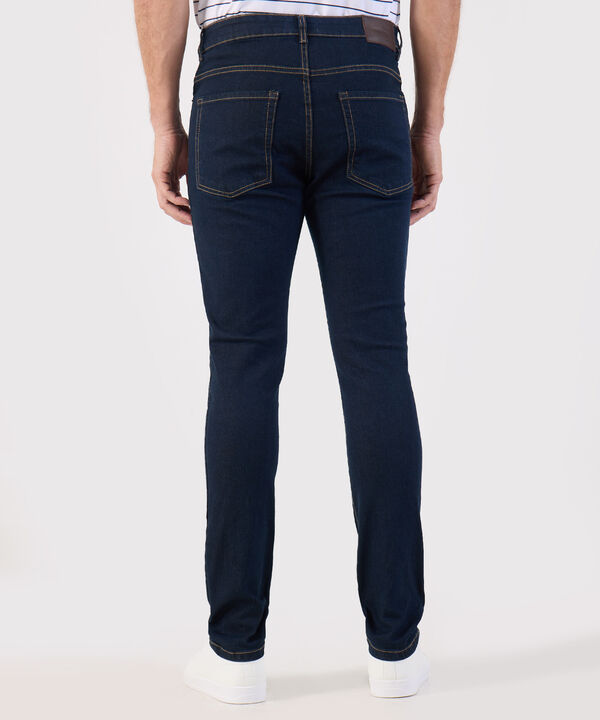 Jean Slim Fit Cl&aacute;sico Azul Oscuro Para Hombre