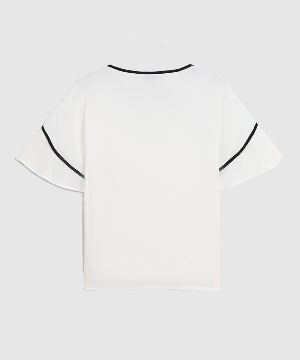 Blusa De Manga Acampanada Para Mujer