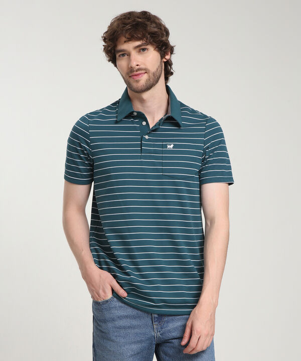 Polo Cuello Duro  Preteñido Bicolor